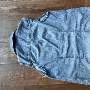 Talbots petite sleeveless denim button up! Perfect condition.